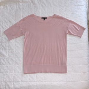 Banana Republic quarter sleeve sweater top, baby pink